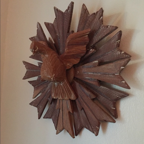 Brazilian Wood Dove Holy Spirit Wall Sculpture